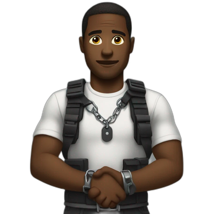 Black guy handcuffed emoji