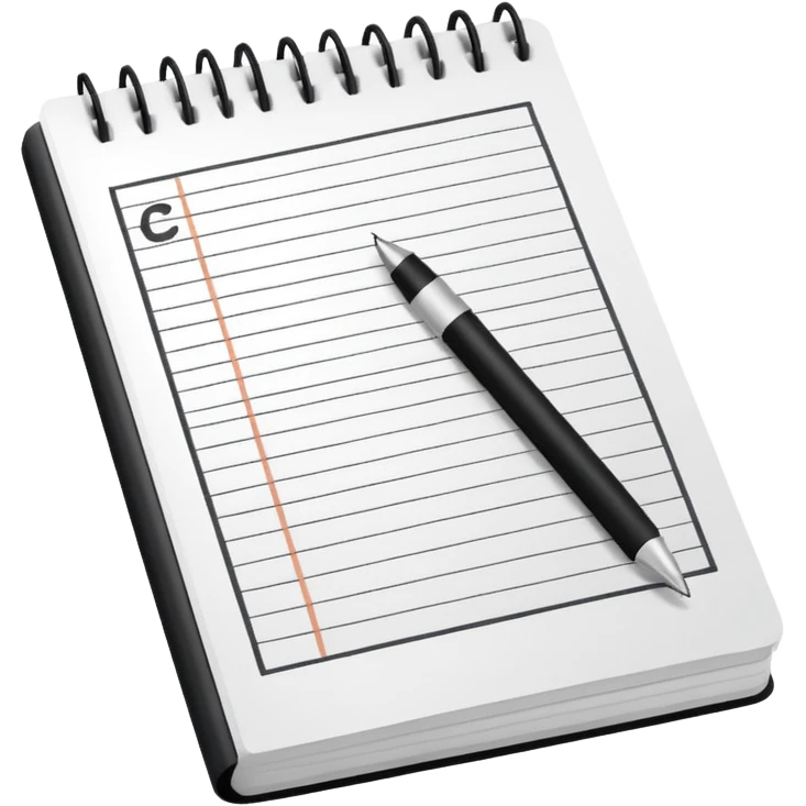 open notebook with Cyrillic letters emoji