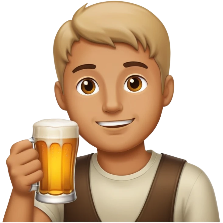 Dicker mann trinkt bier emoji