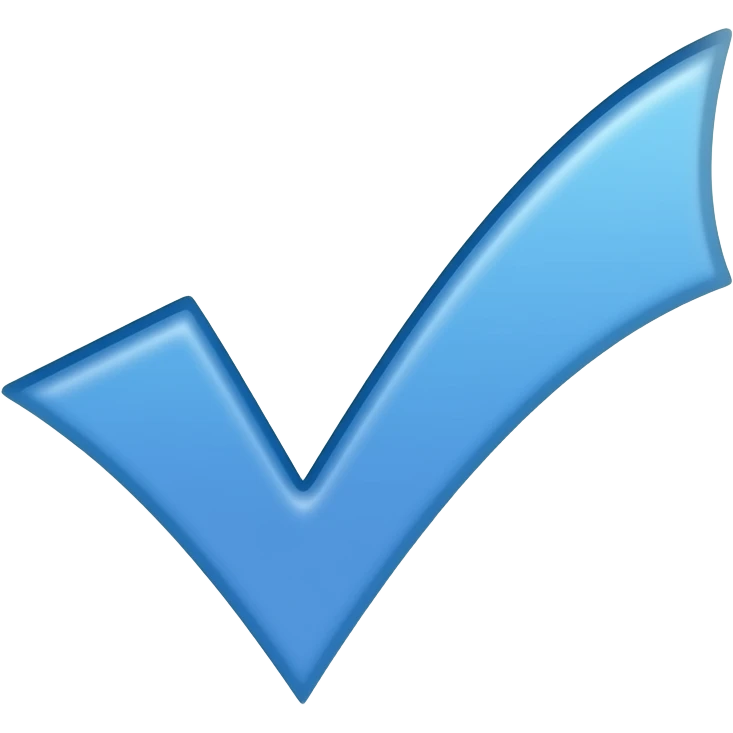 Verify bluetick emoji