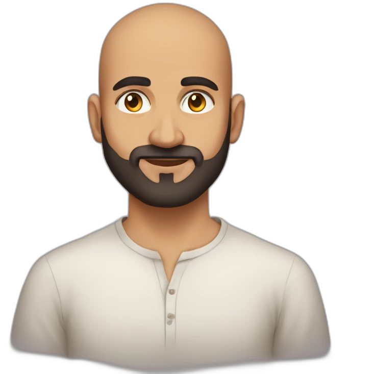 yusuf monaf patna india young without glasses with no hair and long beard emoji