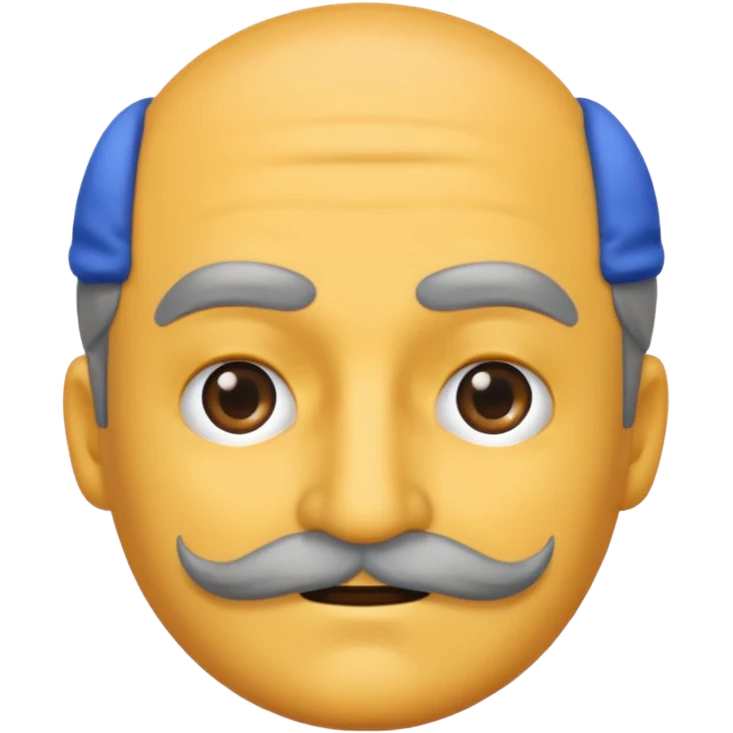 The disguised emoji but with gray eyebrows and mustache emoji