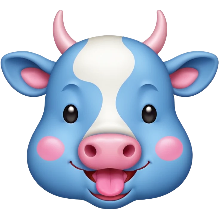 Vaca azul Kawaii  emoji
