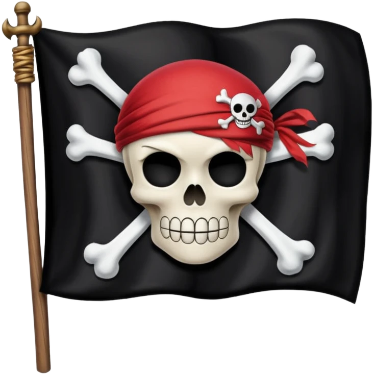 Drapeau de pirate de luffy  emoji