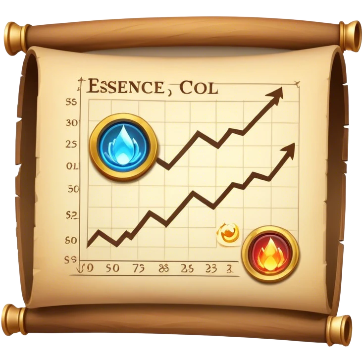 magicspell essence scrolls with trading charts on the screen emoji