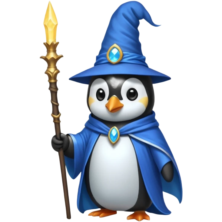 Penguin Wizard emoji