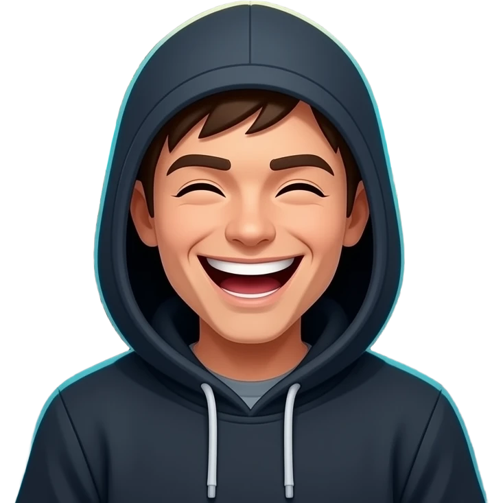A hacker laughing emoji