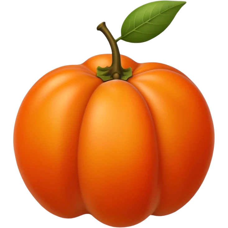 persimmon fruit simple emoji