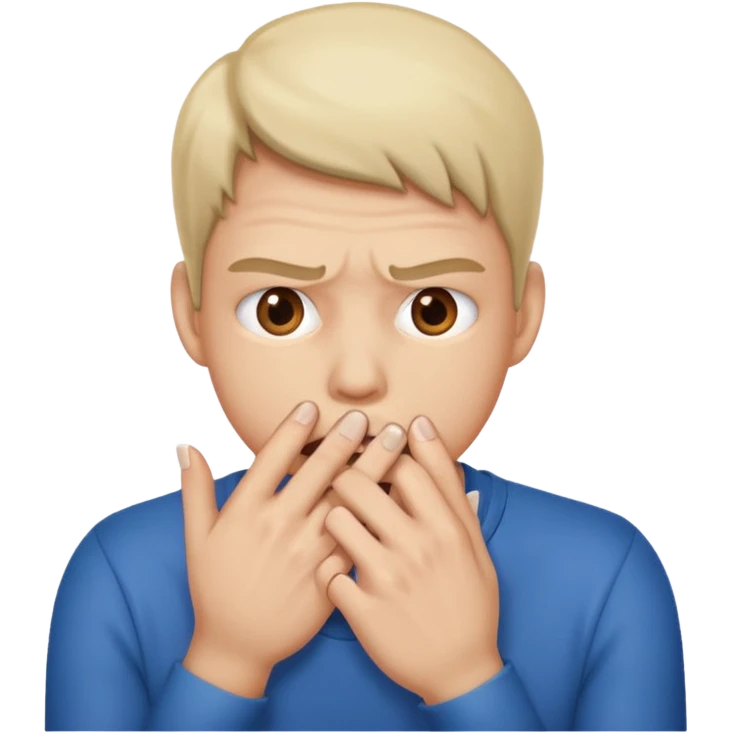 Biting nails. emoji