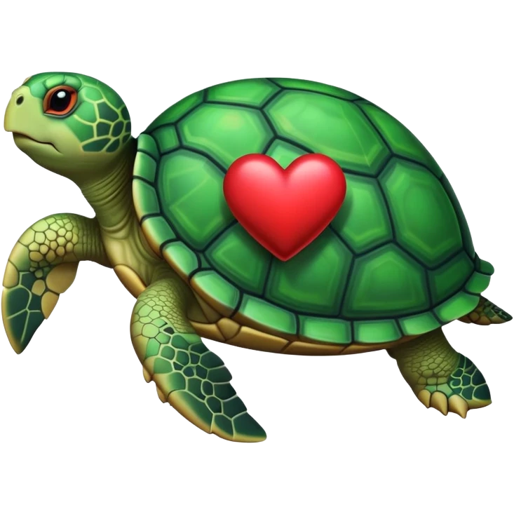 Turtle with a heart emoji