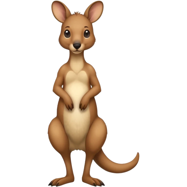 kangaroo with earrings, full body emoji