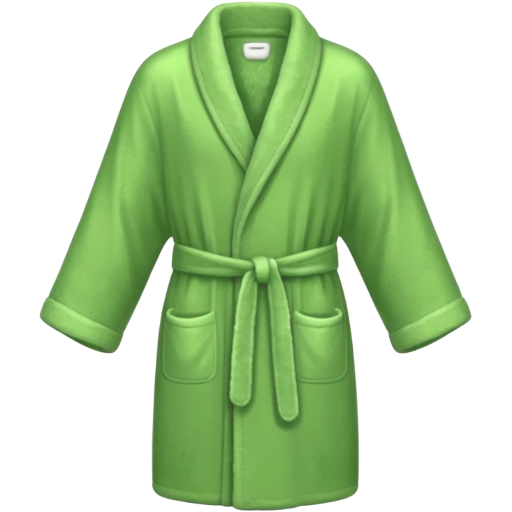 a green bath robe emoji