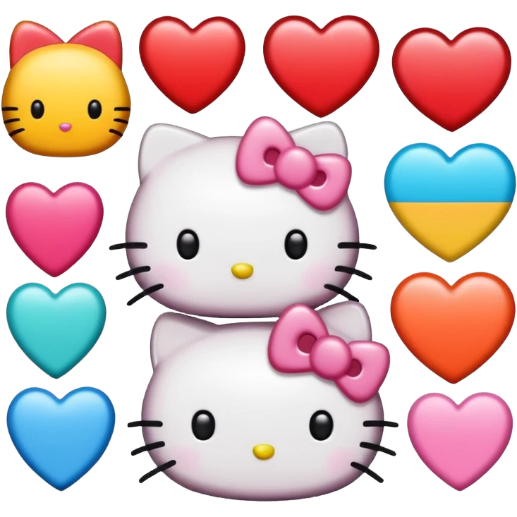 hello kitty stickers  emoji