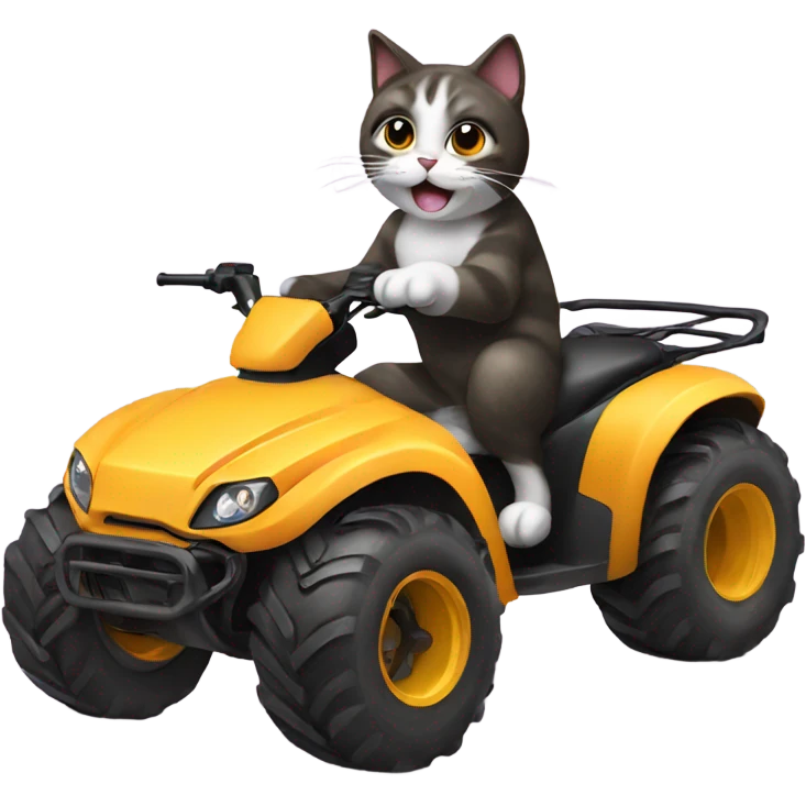 Cat on a 4 wheeler  emoji