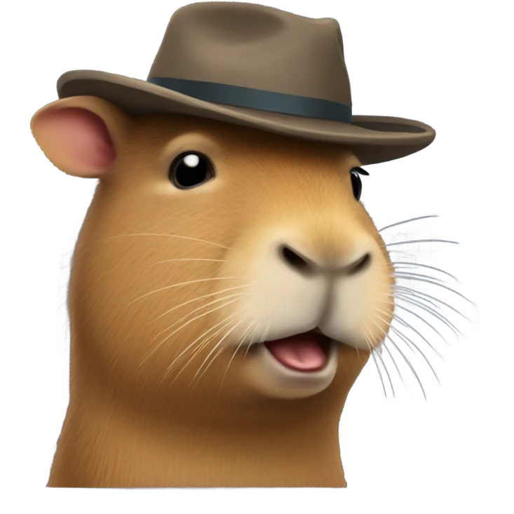 Capybara with a hat on emoji