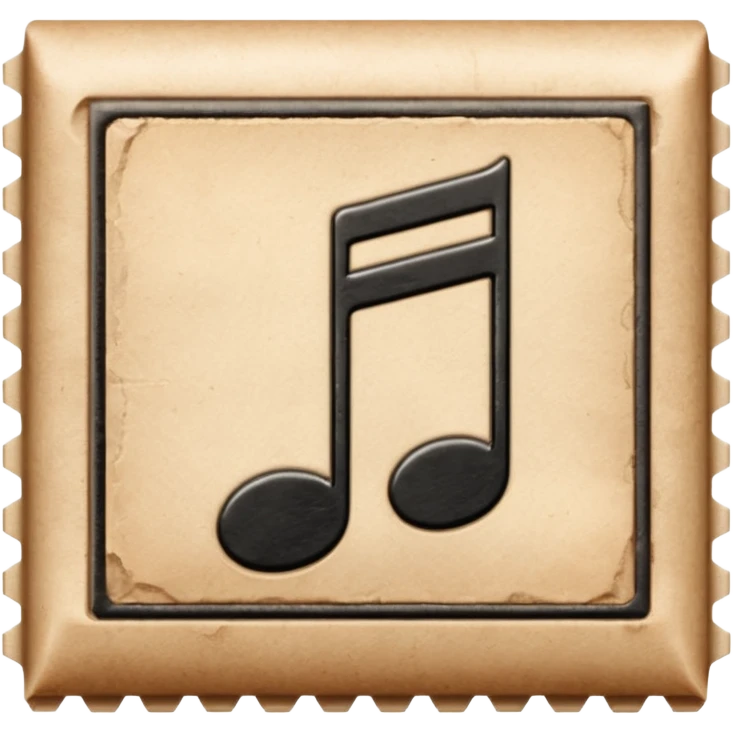 Mail music note stamp emoji