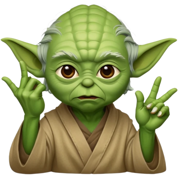 yoda qui fait un doigt d’honneur  emoji