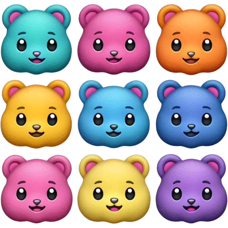 fuzzy felt emoji