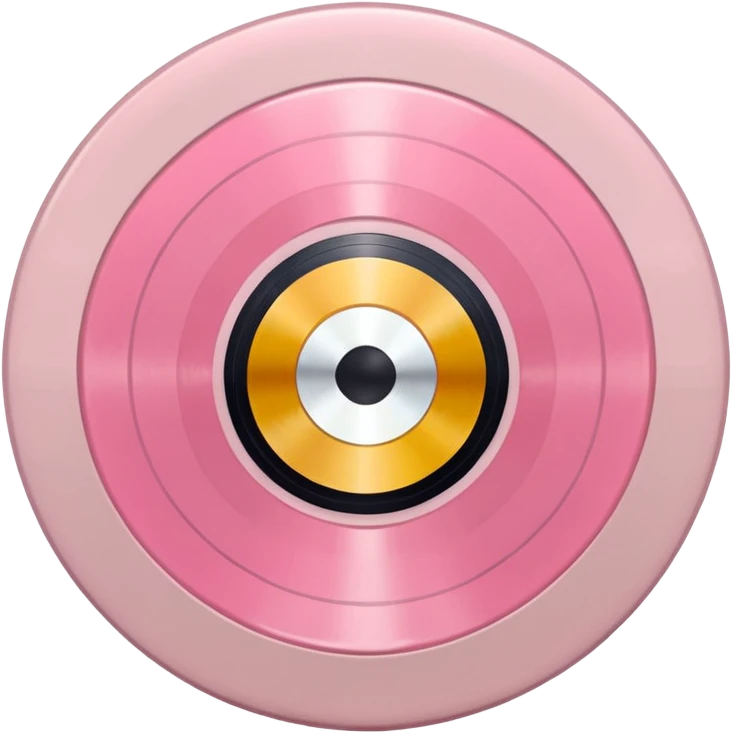 Vintage pale pink vinyl record emoji