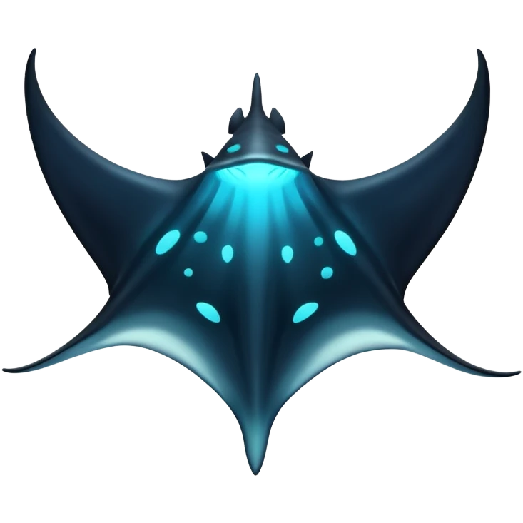 luminous manta ray emoji