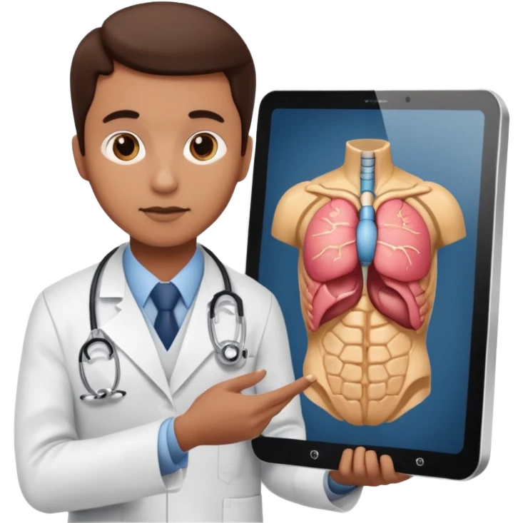 doctor seaing body scan image emoji