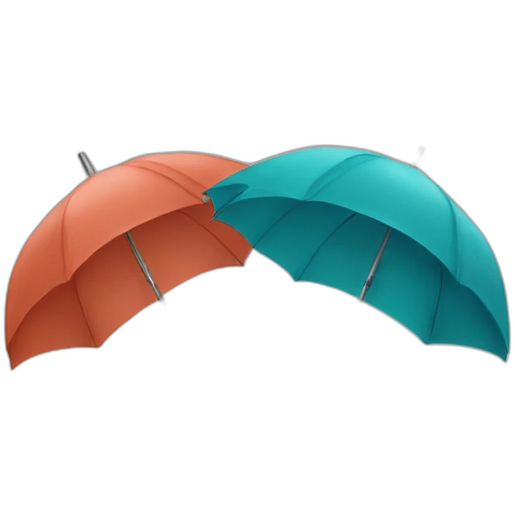 two　umbrellas emoji