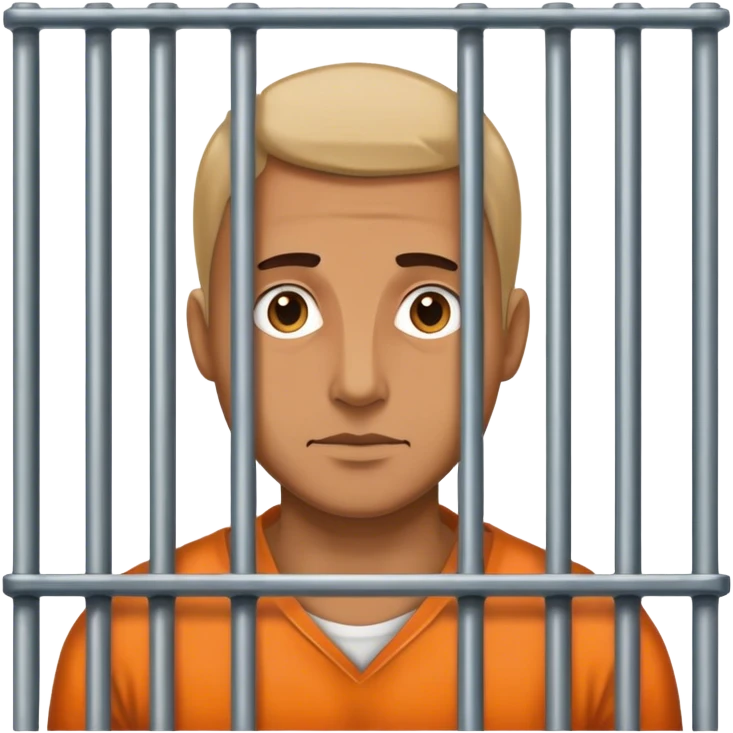 Man behind bars emoji