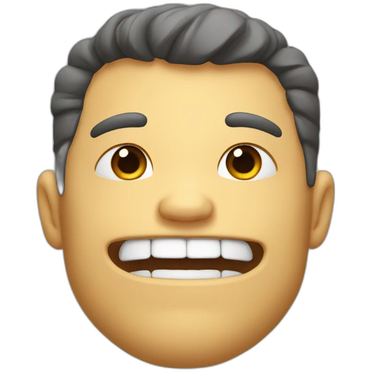 strong muscilar jaw male face mewing emoji