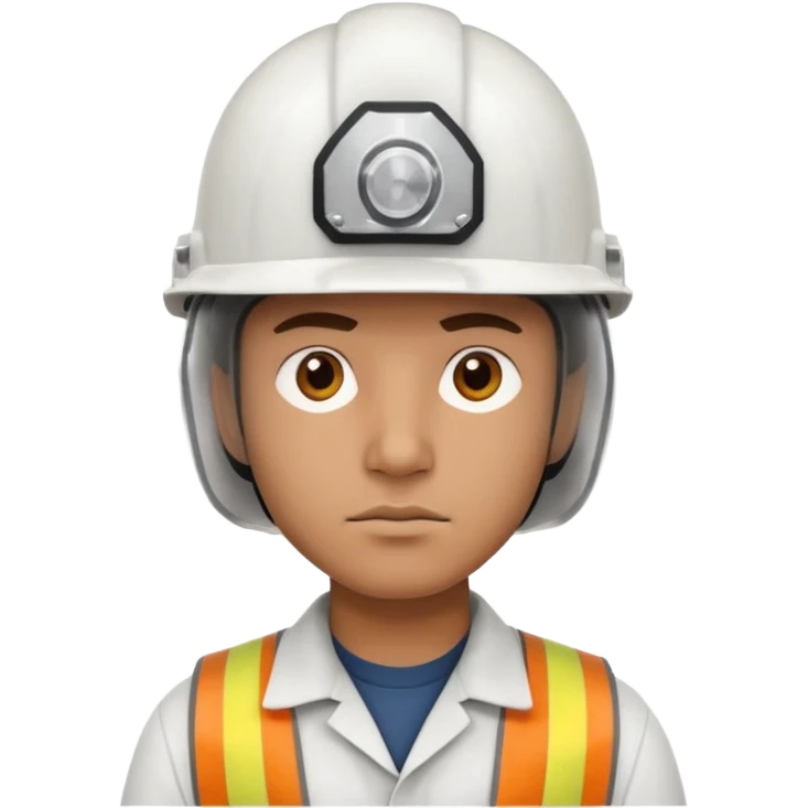 Ingeniero morocho con casco blanco emoji