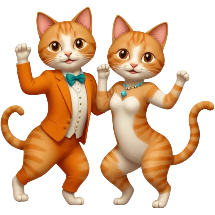 Cats couple salsa dancing  emoji