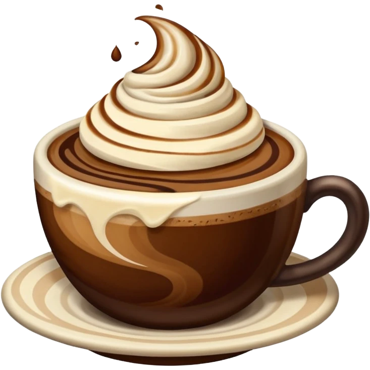 cup of mocca with cream emoji