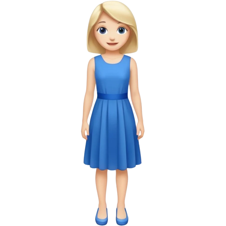 девушка в полный рост стоит улыбается emoji