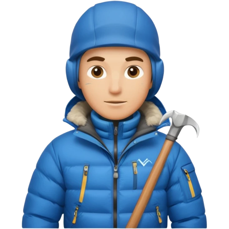 mountaineer with ice axe emoji