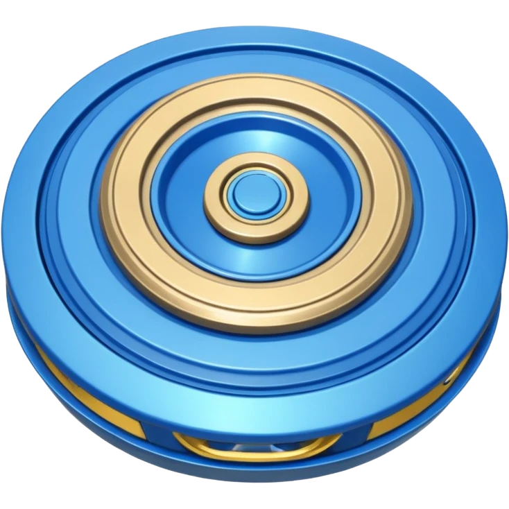A blue Beyblade emoji
