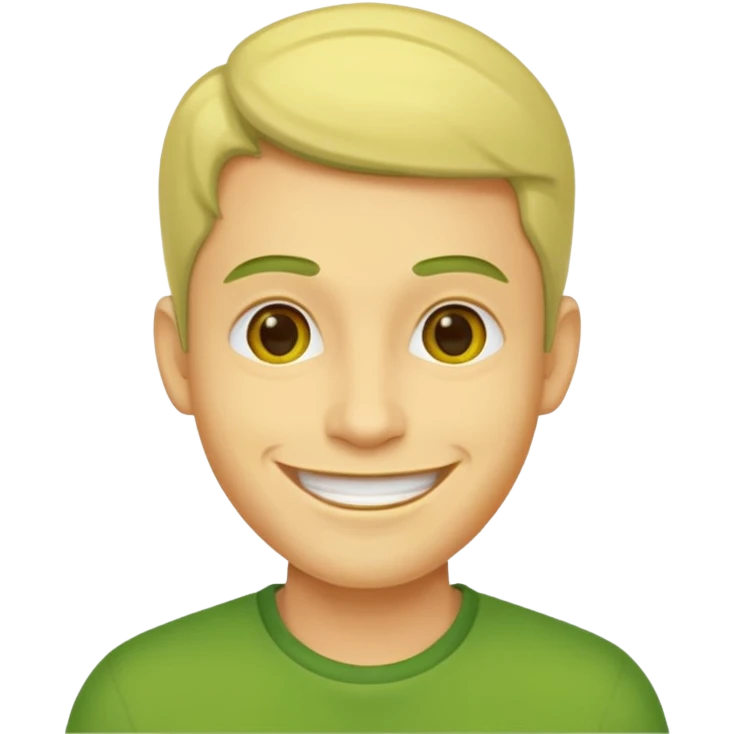 Yeşil sarı adam emoji