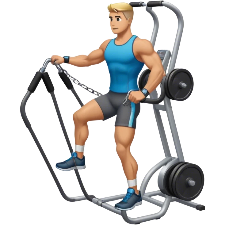 standing cable-machine-leg-raise with ankle-cuffs emoji