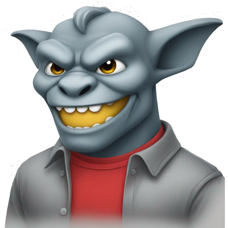 gargoyle in red shirt emoji