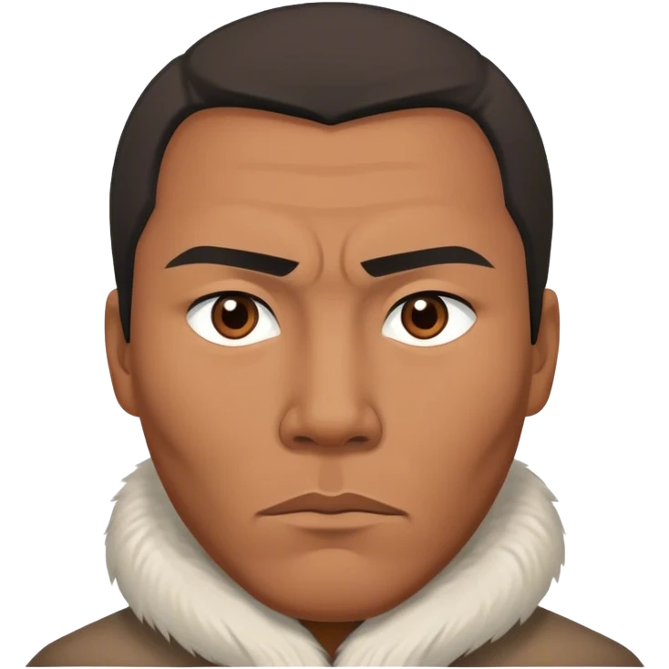 Inuit men photorealistic serious emoji