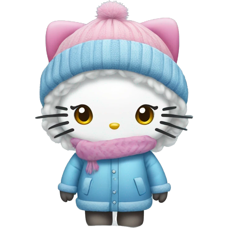 Hello kitty winter emoji