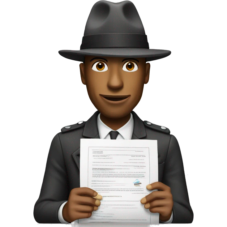 Pharell Williams shows an employment contract emoji