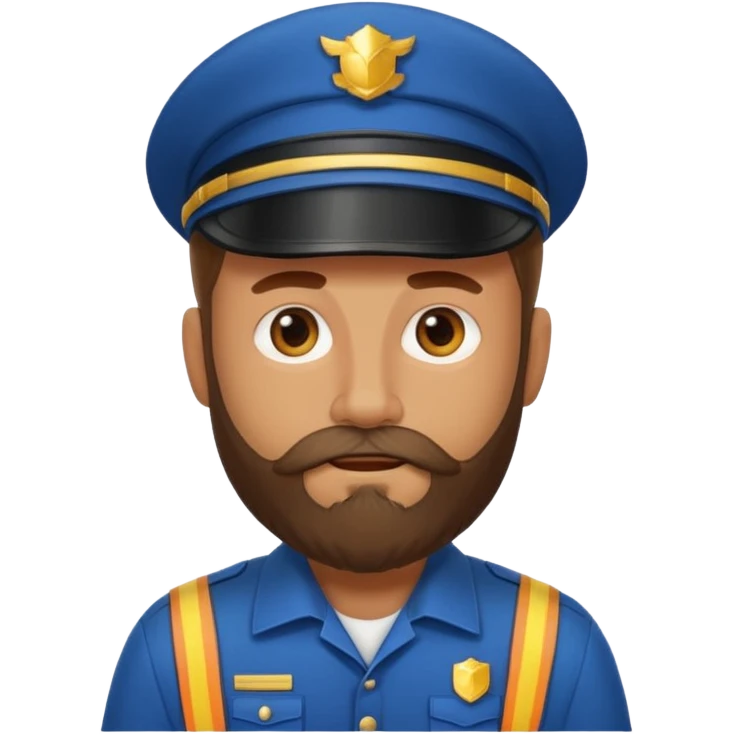bearded courier emoji