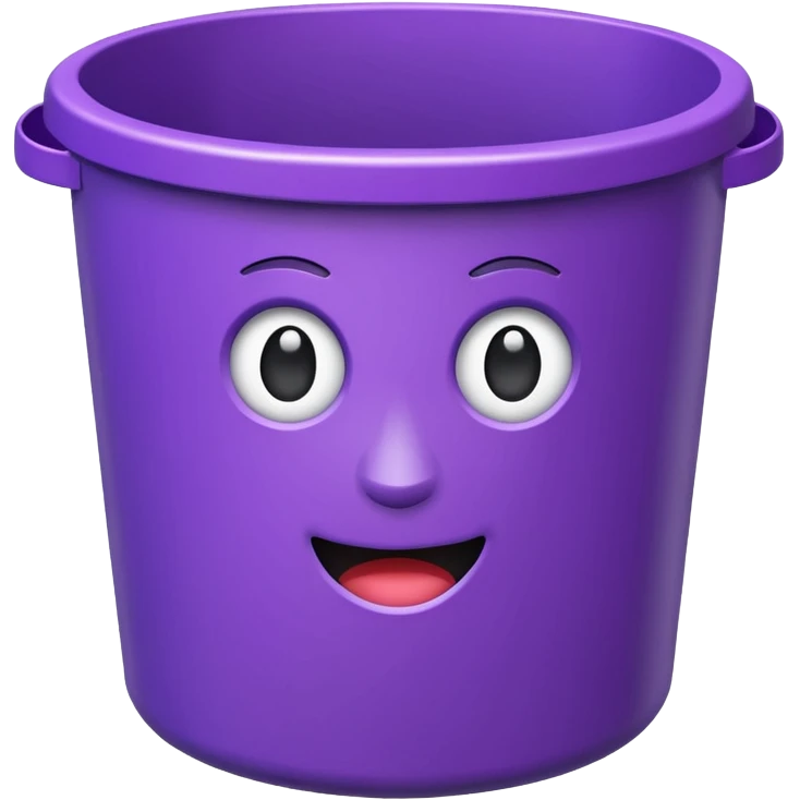 Glitter Purple and Cian rubbish bin emoji