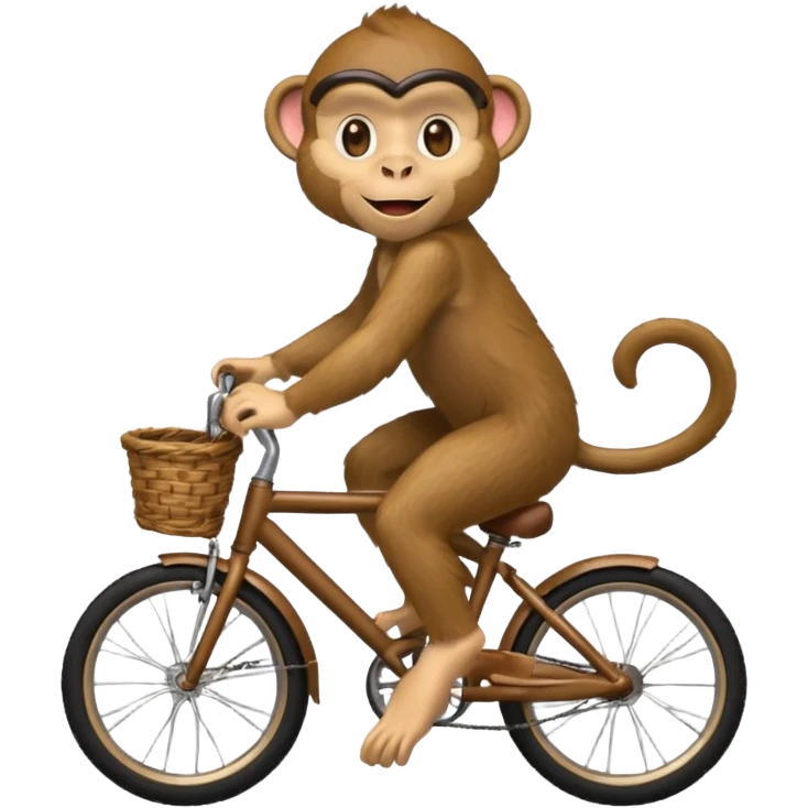 monkey riding a bicycle emoji