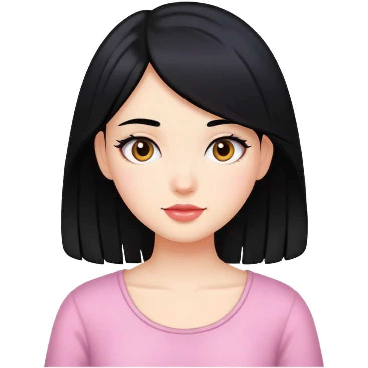 with black hair Girly girl  emoji