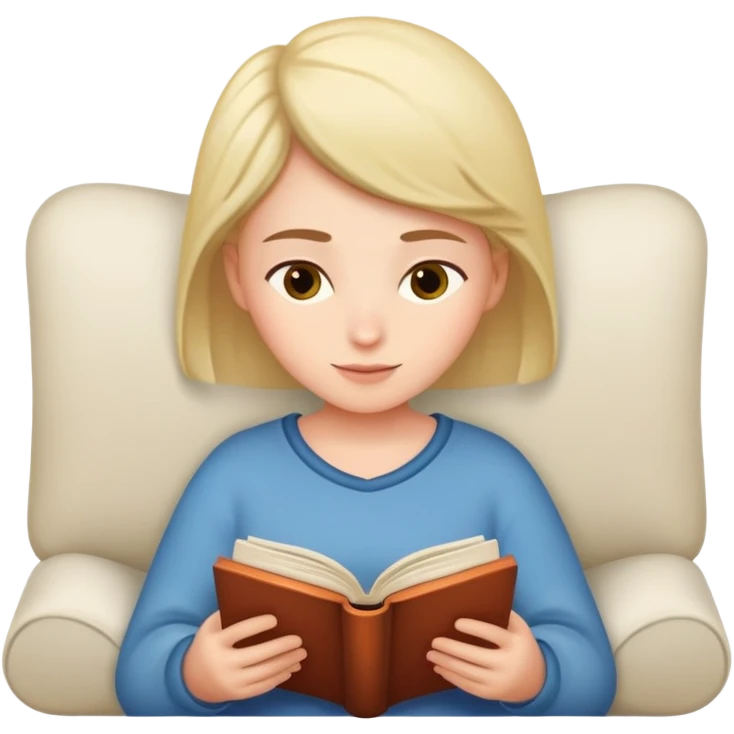 Cozy book reader  emoji