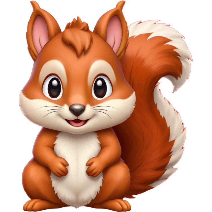 emoji Realistic sexy red Mama squirrel emoji