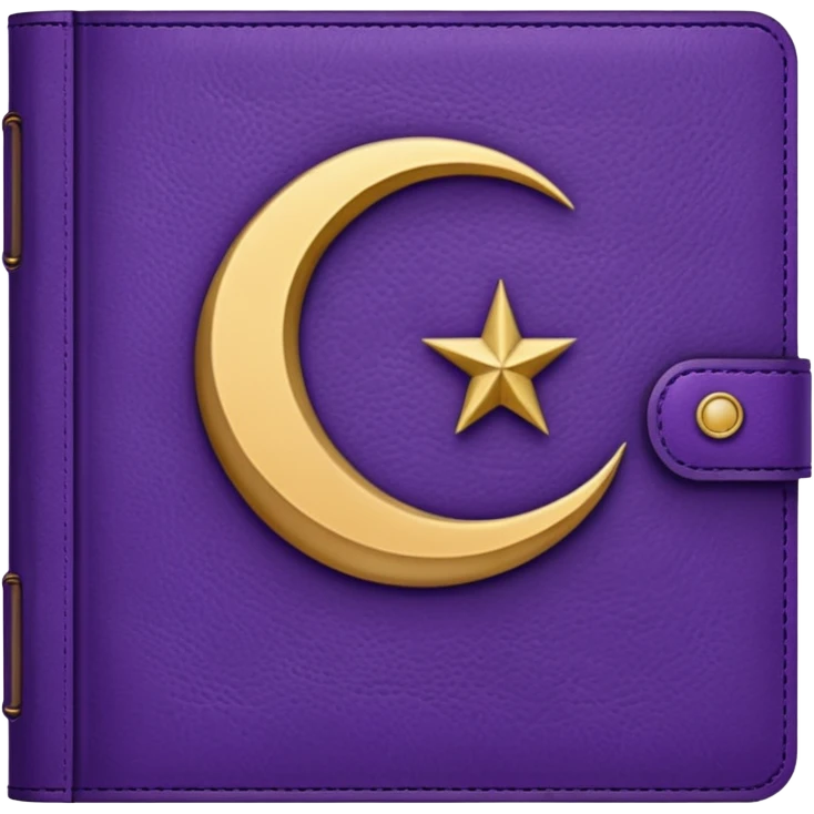 purple diary moon emoji