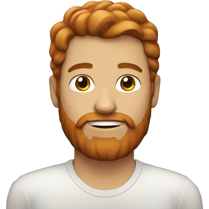 brown hair man with ginger beard emoji