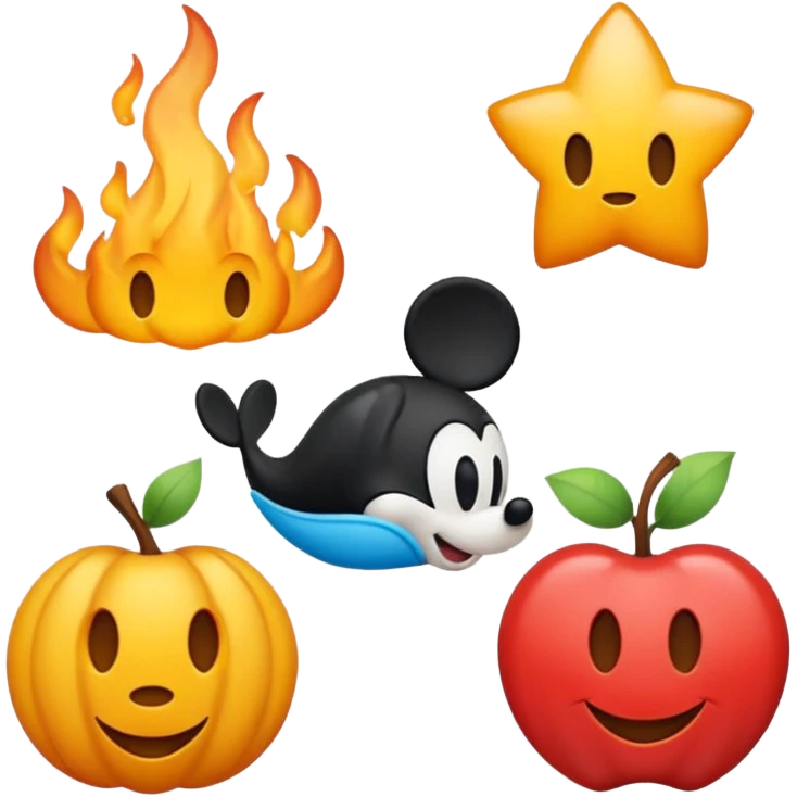 Elementos de Disney para poner en una camiseta emoji