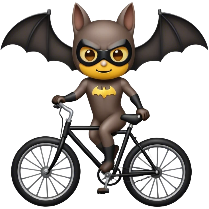Bat with a bike emoji